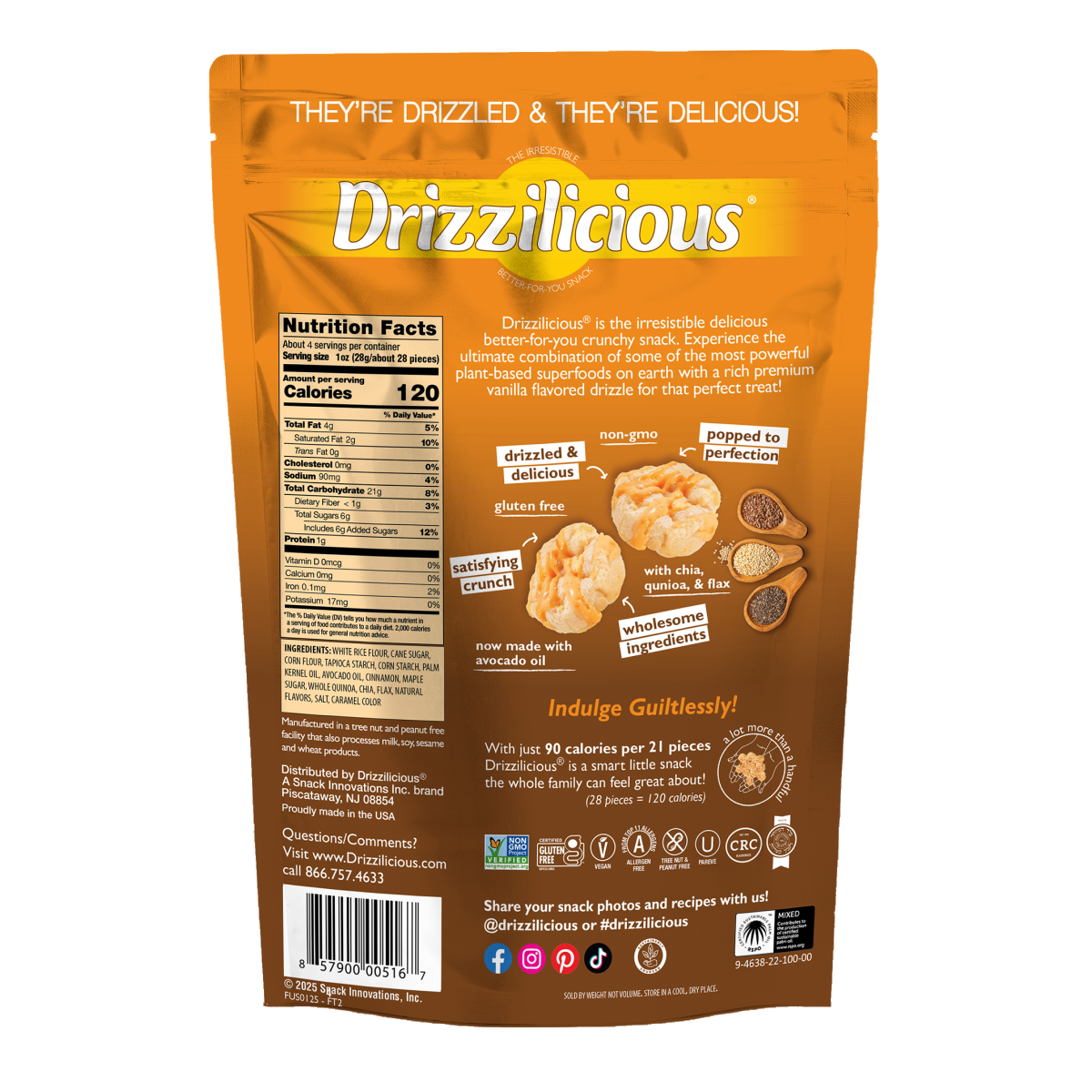 slide 2 of 2, Drizzilicious Mini Rice Cakes French Toast, 4 oz, 4 oz