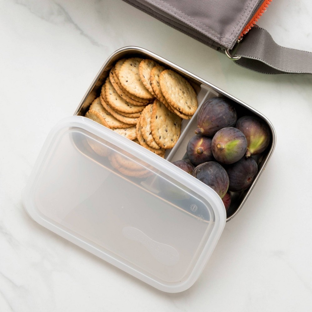 slide 2 of 4, U Konserve U-Konserve Stainless Steel Food-Storage Container Bento Rectangle 25oz - Clear Plastic Lid, 25 oz