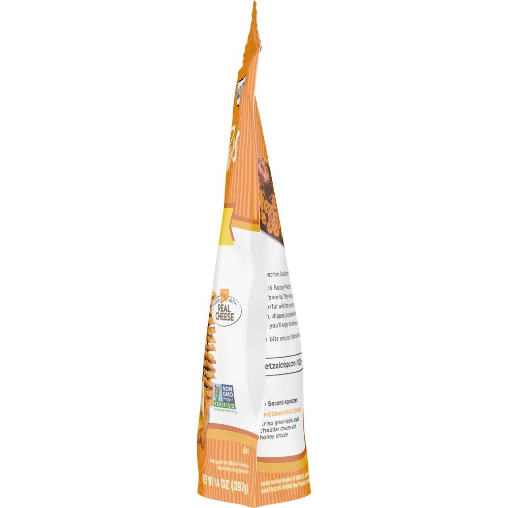 Snack Factory Cheddar Cheese Pretzel Crisps, Party Size 14 oz Shipt