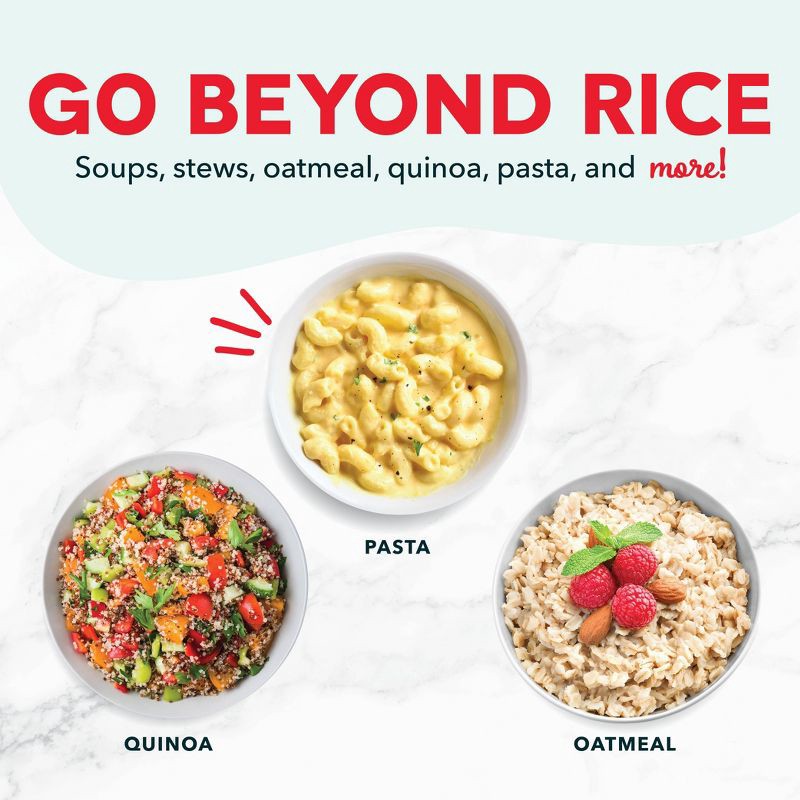 slide 5 of 7, Dash 2-Cup Electric Mini Rice Cooker - Graphite: Small Rice Maker, Automatic Keep Warm, Includes Recipes & Accessories, 1 ct