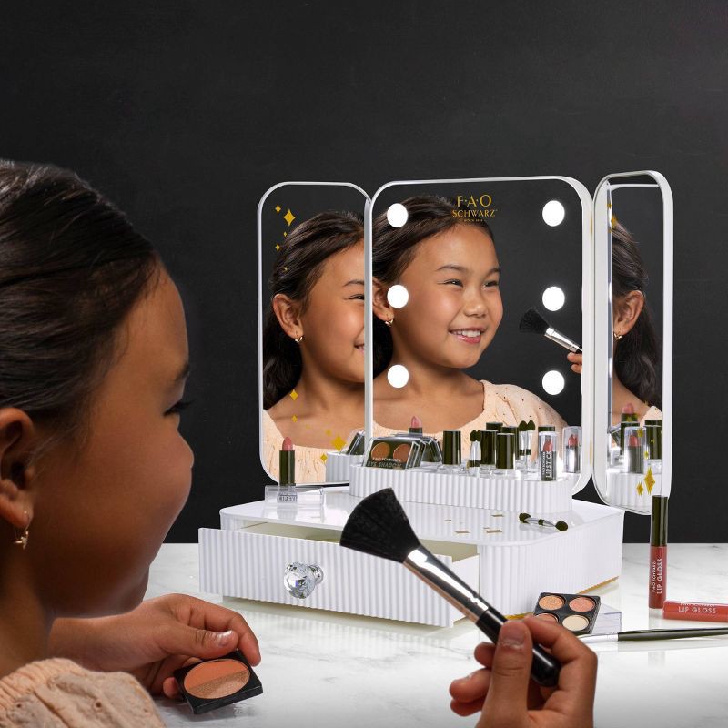 slide 2 of 7, FAO Schwarz Makeup Vanity Mirror Set, 1 ct