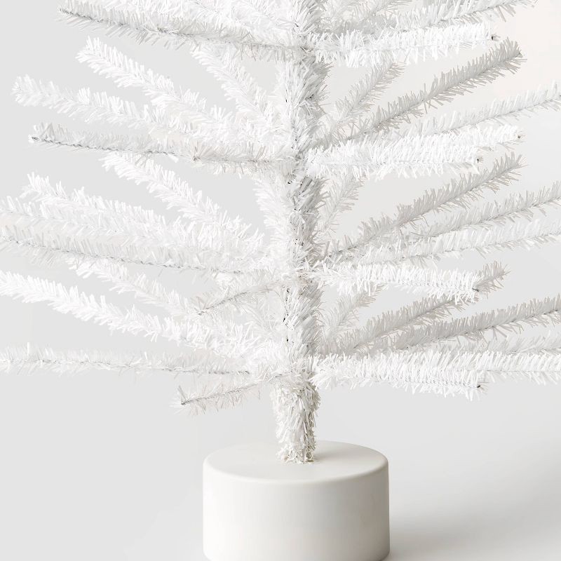 slide 3 of 4, 24" Unlit Tinsel Mini Artificial Christmas Tree White - Wondershop™, 1 ct