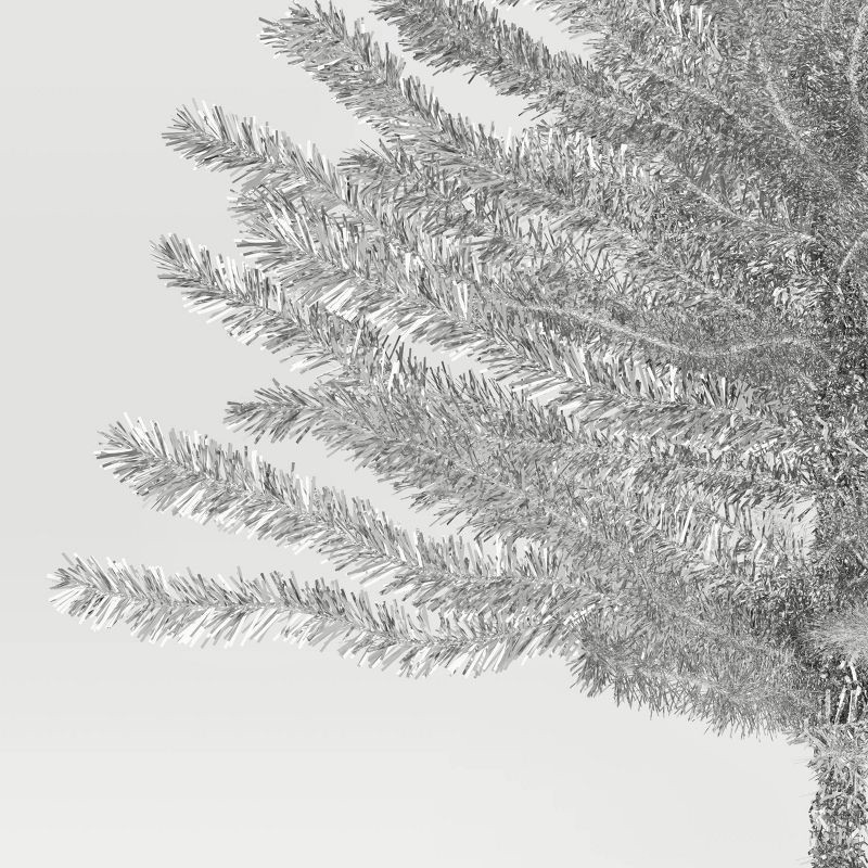 slide 3 of 4, 24" Unlit Tinsel Mini Artificial Christmas Tree Silver - Wondershop™, 1 ct