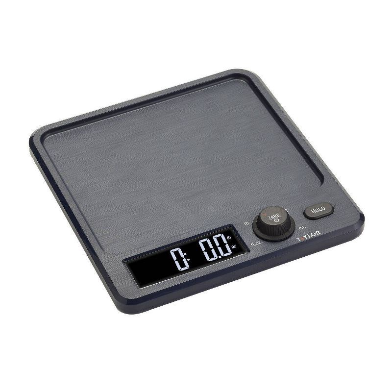 slide 11 of 12, Taylor Digital Kitchen 11lb Food Scale with Antimicrobial Surface Blue, 11 lb