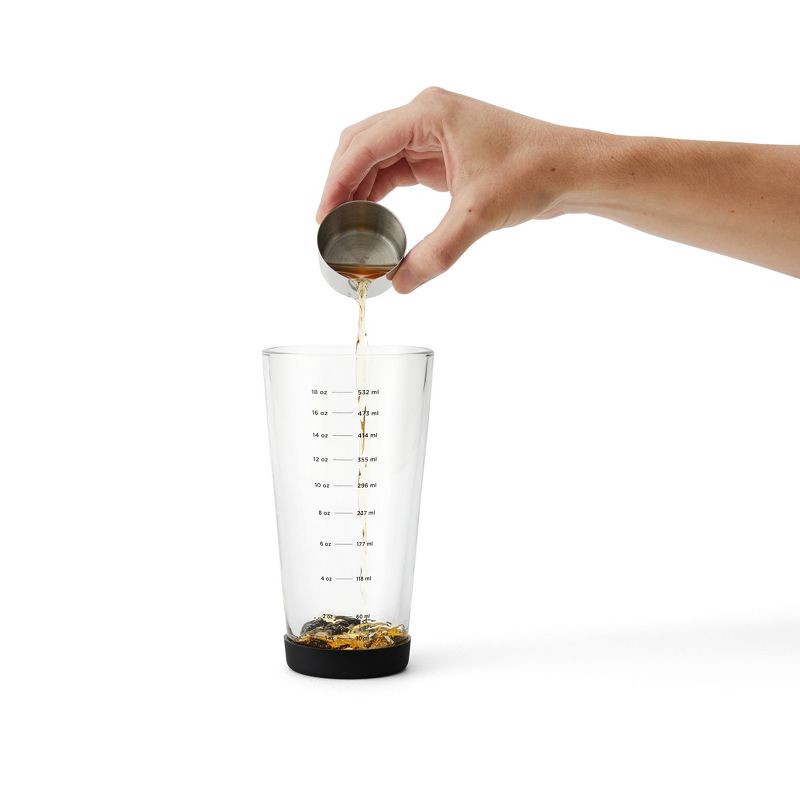 slide 6 of 11, Houdini 18oz Glass Cocktail Shaker: Clear, Nonslip Base, Dishwasher-Safe, 9" Height, 18oz Capacity, 18 oz