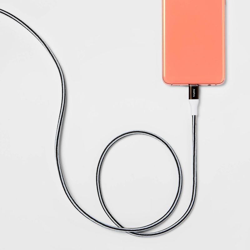 slide 2 of 3, 10' USB-C to USB-C Braided Cable - heyday™ Gunmetal, 1 ct