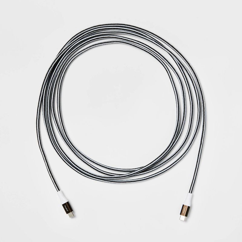 slide 3 of 3, 10' USB-C to USB-C Braided Cable - heyday™ Gunmetal, 1 ct