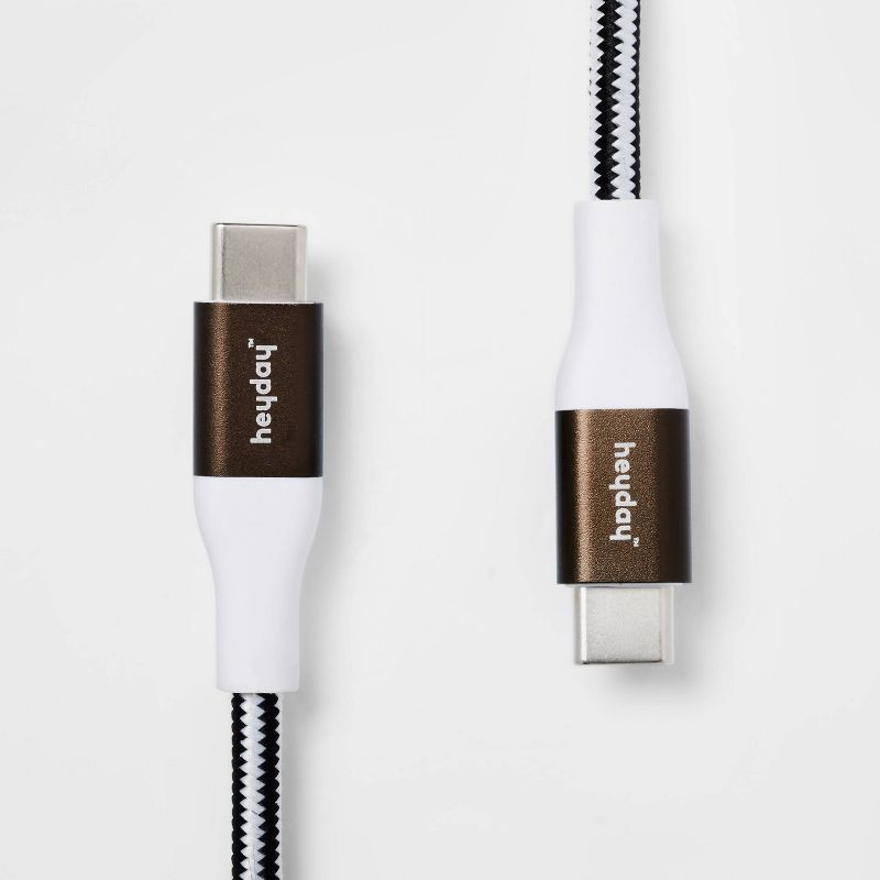 slide 1 of 3, 10' USB-C to USB-C Braided Cable - heyday™ Gunmetal, 1 ct