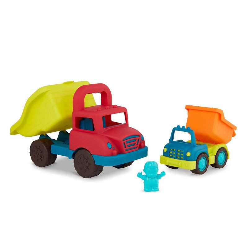 slide 1 of 6, B. toys Grab-n-Go Toy Dump Truck Set, 1 ct