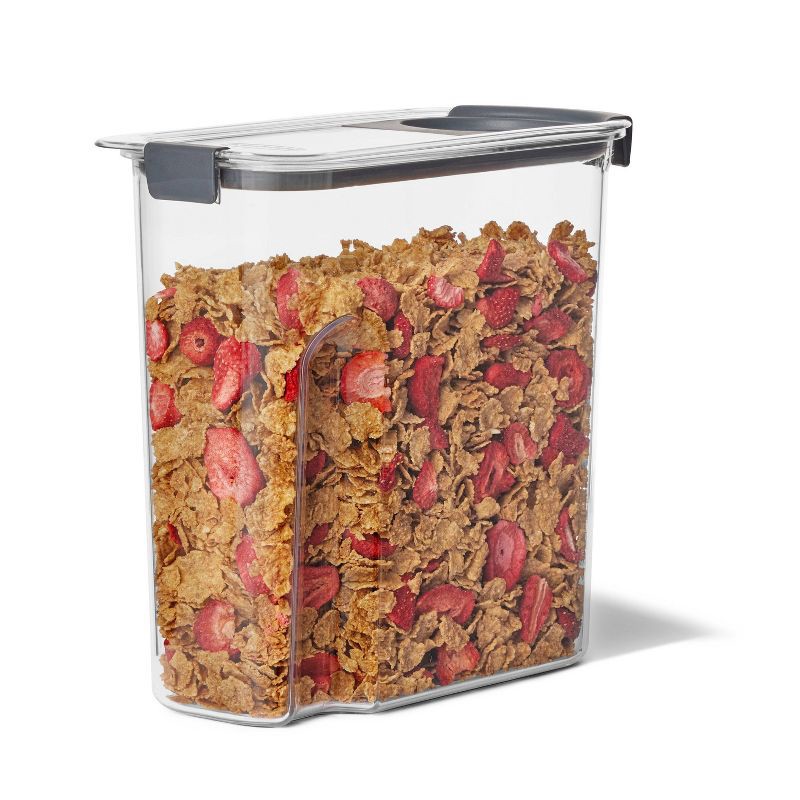 slide 2 of 5, Rubbermaid Brilliance Pantry 18 Cup Cereal Keeper: Clear Plastic Food Storage Container, Dishwasher & Freezer Safe, 1 ct