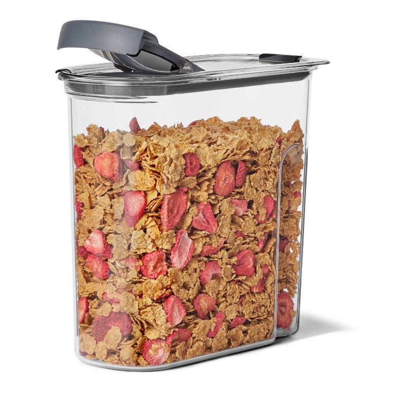slide 3 of 5, Rubbermaid Brilliance Pantry 18 Cup Cereal Keeper: Clear Plastic Food Storage Container, Dishwasher & Freezer Safe, 1 ct