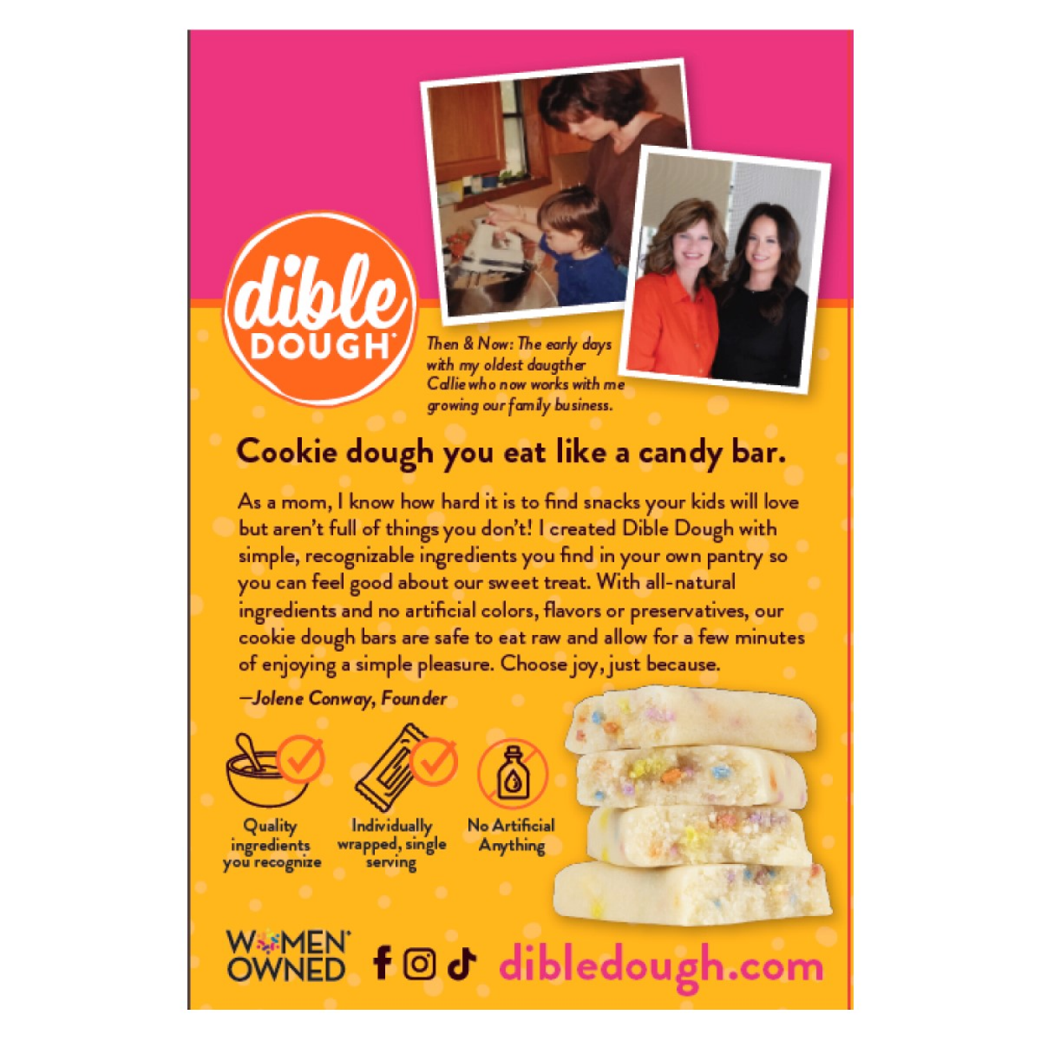 slide 2 of 3, Dible Dough Sugar Cookie Cookie Dough Bar 10 Count, 7.7 oz, 10 ct, 7.7 oz