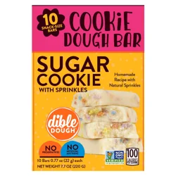 Dible Dough Sugar Cookie Cookie Dough Bar 10 Count, 7.7 oz