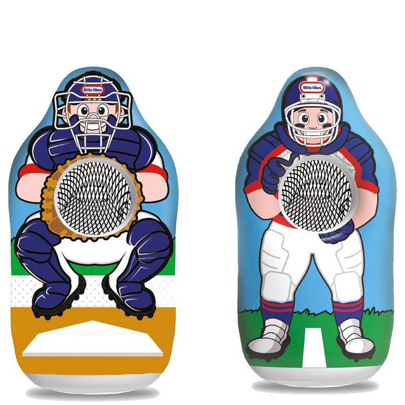 slide 1 of 5, Little Tikes 2 in 1 Jumbo Trainer - 3pc: PVC Toy Includes Baseball & Football Sets, 3 ct