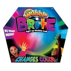 Wubble Brite New Valve: Playground Game for Kids, 8" Plastic Ball