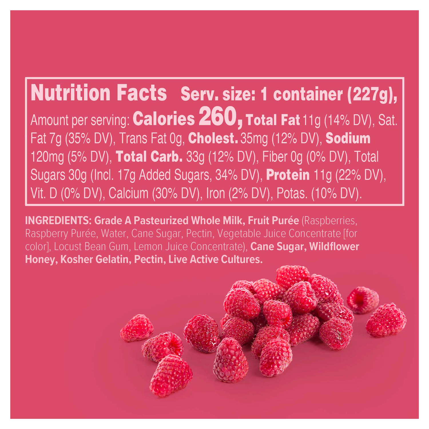 slide 2 of 2, Noosa Finest Raspberry Yogurt 8 oz, 8 oz