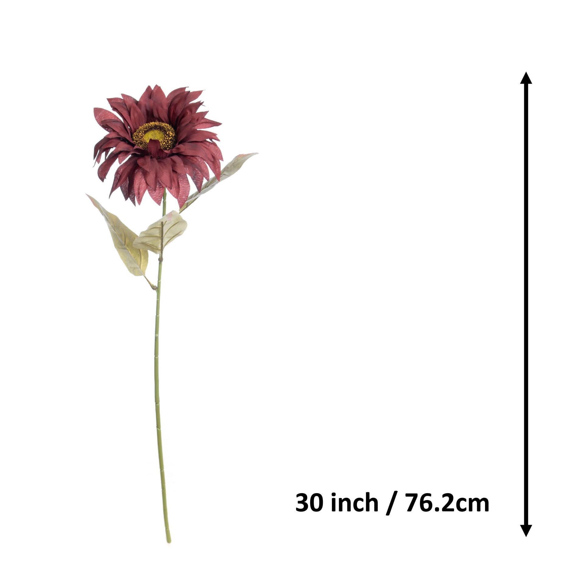 slide 2 of 3, 30" Dark Red Sunflower Stem By Ashland, 5 in x 3 in x 30 in