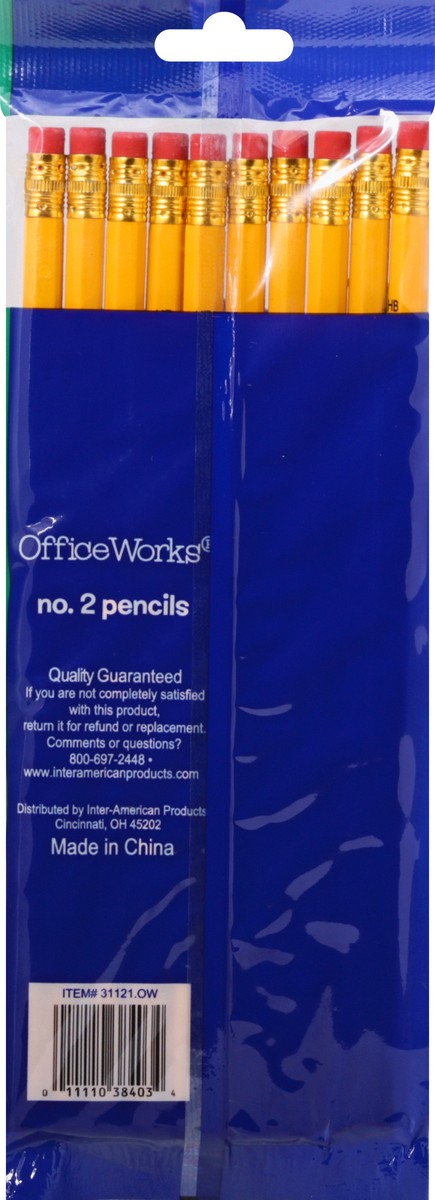 slide 5 of 9, Officeworks Office Works No. 2 Pencils - Yellow, 10 ct