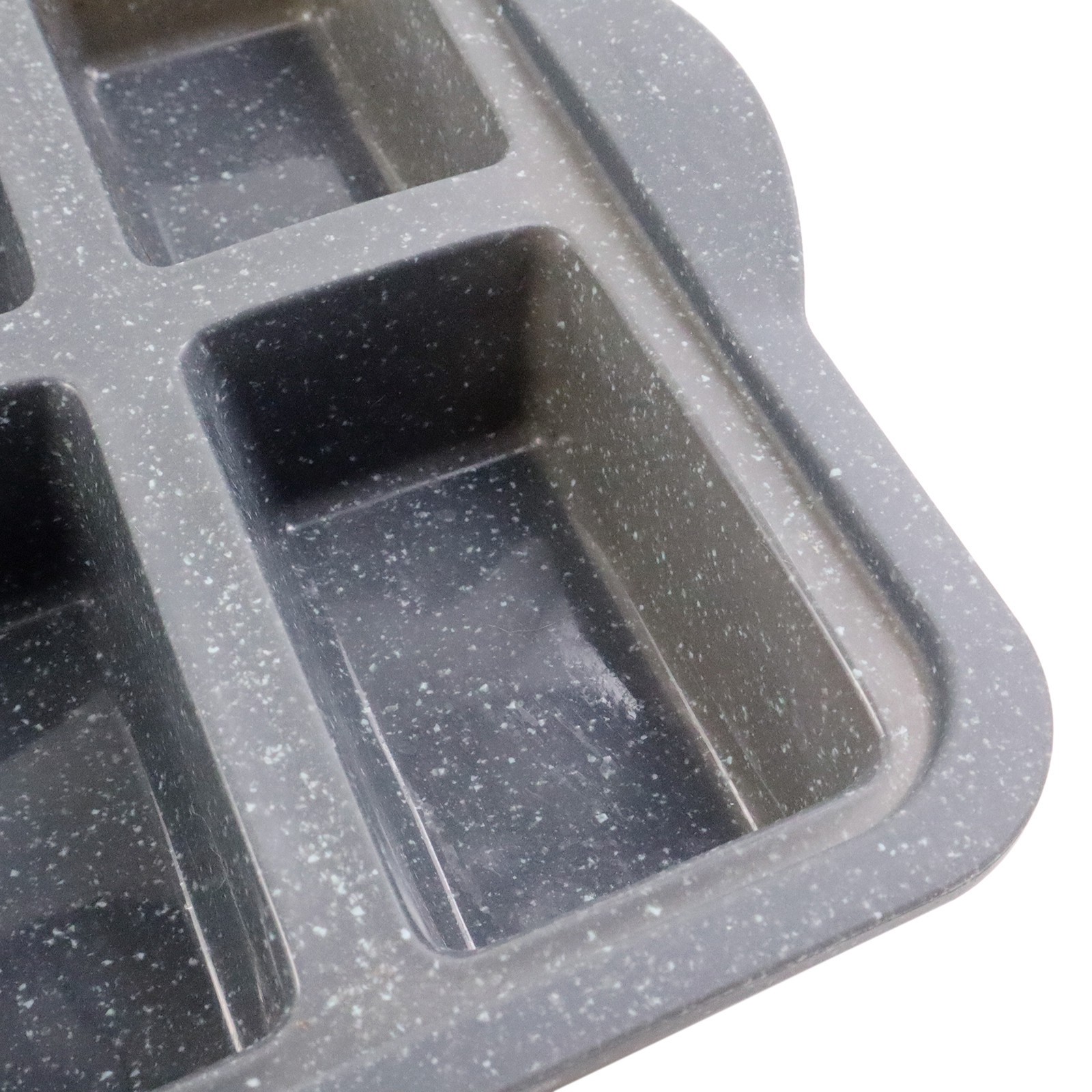 slide 4 of 5, 8-Cavity Metal-Reinforced Silicone Mini Loaf Pan By Celebrate It, 9.8 in x 13.90 in x 2.21 in