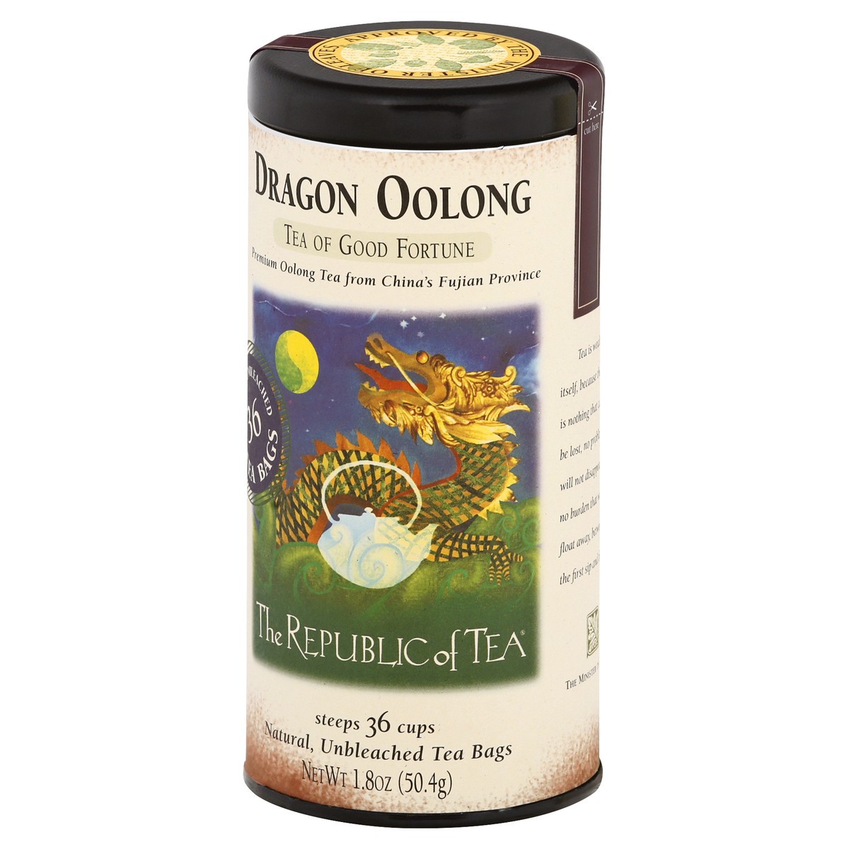 slide 6 of 12, The Republic of Tea Bags Dragon Oolong Tea 36 ea, 36 ct