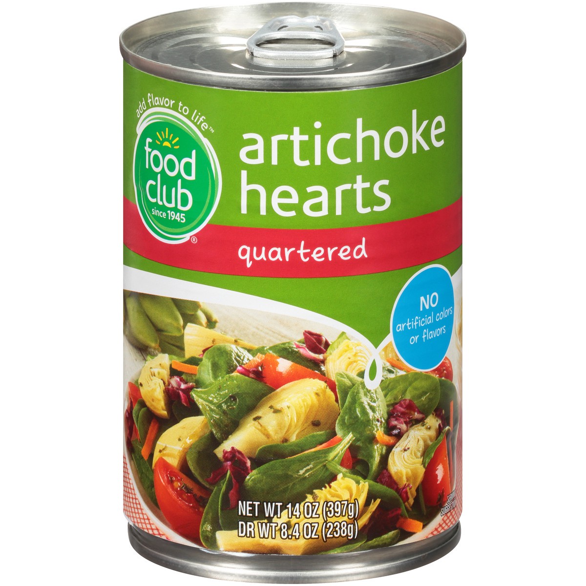 slide 1 of 12, Food Club Quartered Artichoke Hearts, 14 oz