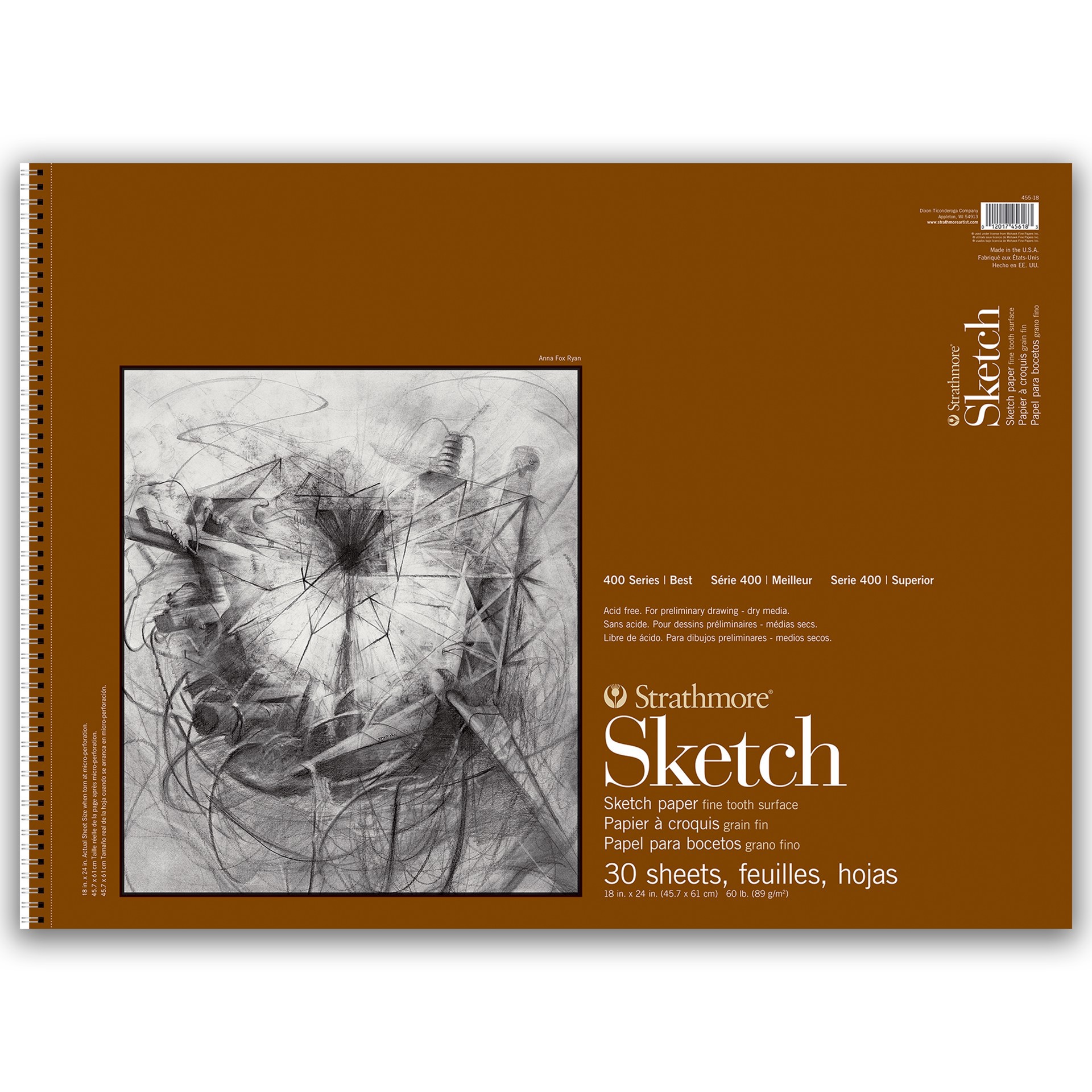 slide 2 of 4, Strathmore 400 Series Sketch Paper Pad, 18" X 24", 18 in x 24 in
