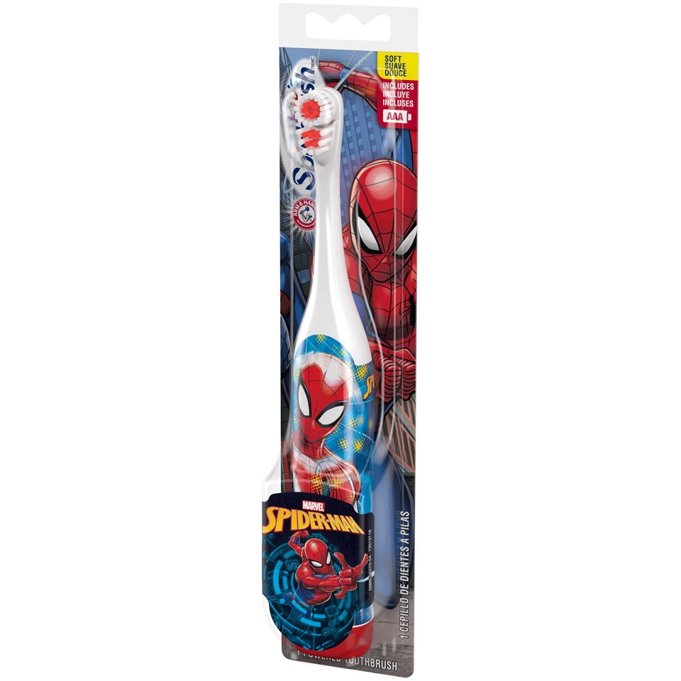 slide 3 of 3, ARM & HAMMER The Amazing Spiderman Kids Spinbrush Powered Toothbrush, 1 ct