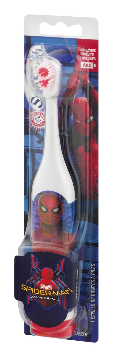 slide 4 of 9, Spinbrush Soft Spiderman Powered Toothbrush 1 ea, 1 ct