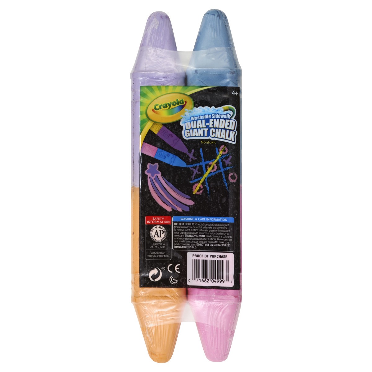 slide 2 of 3, Crayola Pink And Blue Giant Dual Chalk, 1 ct