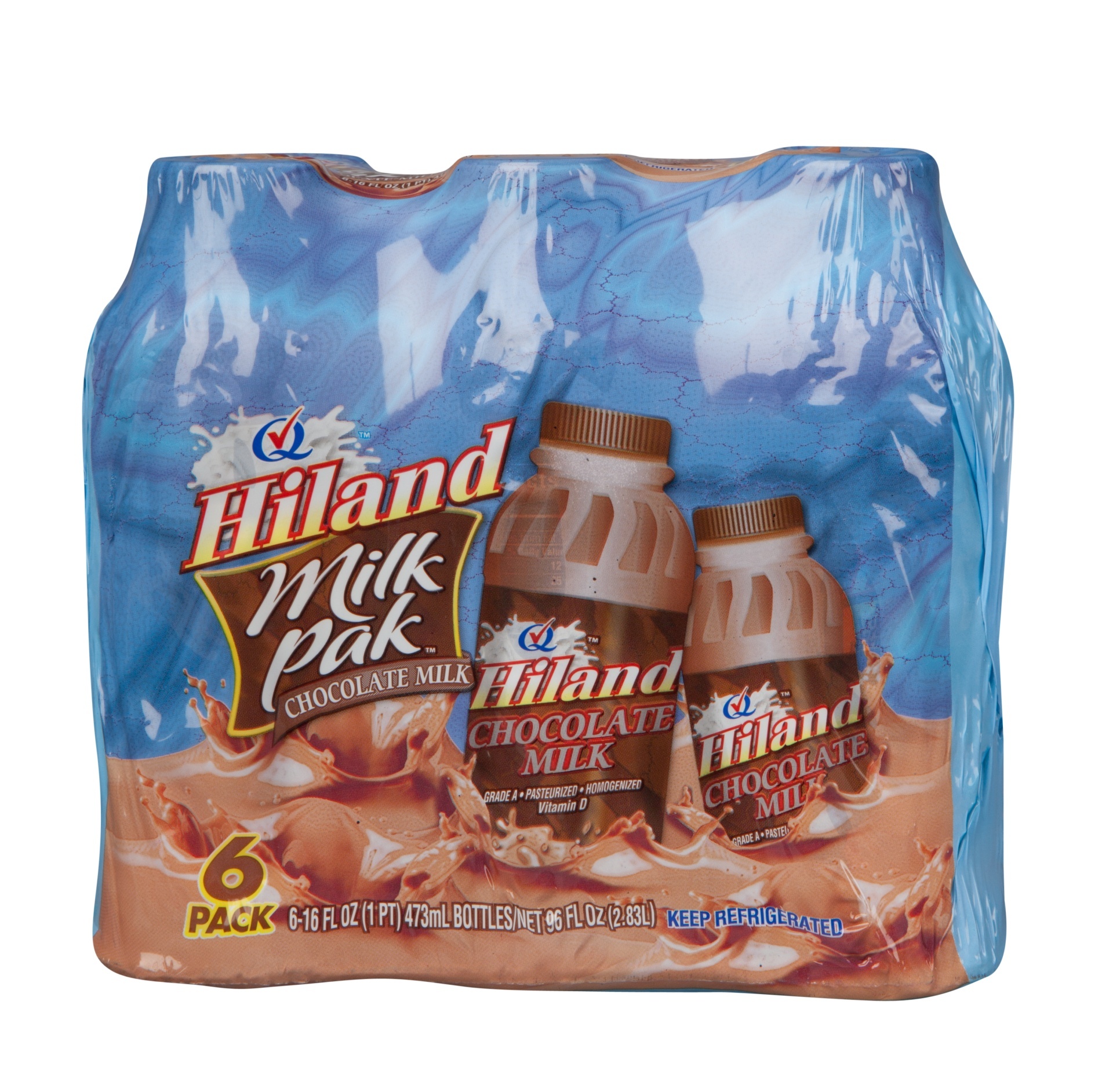 slide 1 of 1, Hiland Dairy Chocolate Milk, 6 ct; 16 fl oz