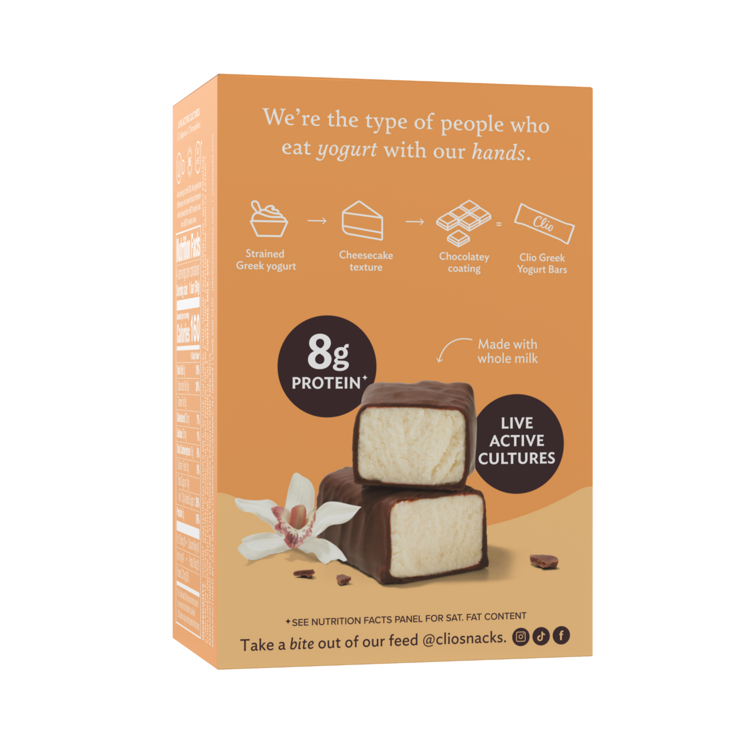 slide 2 of 4, Clio Yogurt Bars, Greek, Vanilla, 4 Pack, 4 ct