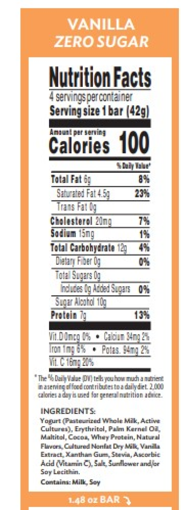 Clio Dark Chocolate Covered Greek Yogurt Bar Zero Sugar Vanila 4 ct Shipt