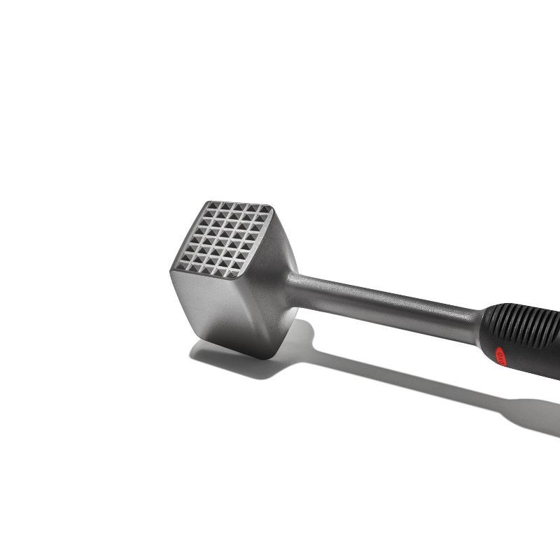 slide 3 of 6, OXO Meat Tenderizer Black: Meat Mallet & Pounder, Dishwasher-Safe, 9.65" Height, 2.4" Width, 1 ct