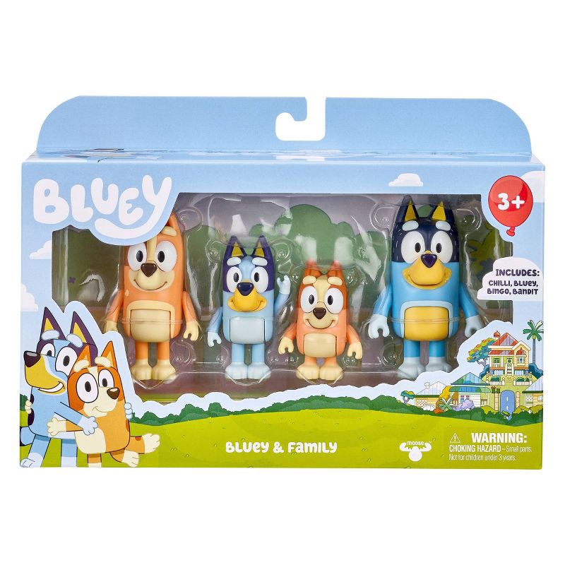 slide 2 of 7, Bluey & Family Figures - 4pk: Plastic Character Mini Figurines Set, 4 ct