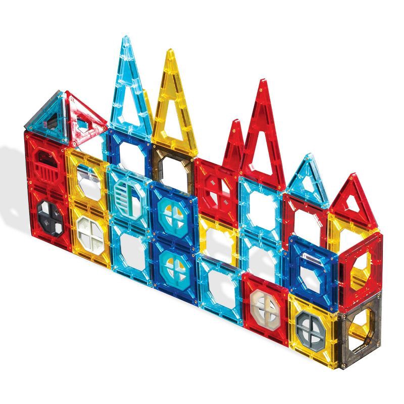 slide 4 of 8, FAO Schwarz Magnetic Tile Set Primay 40pc, 40 ct