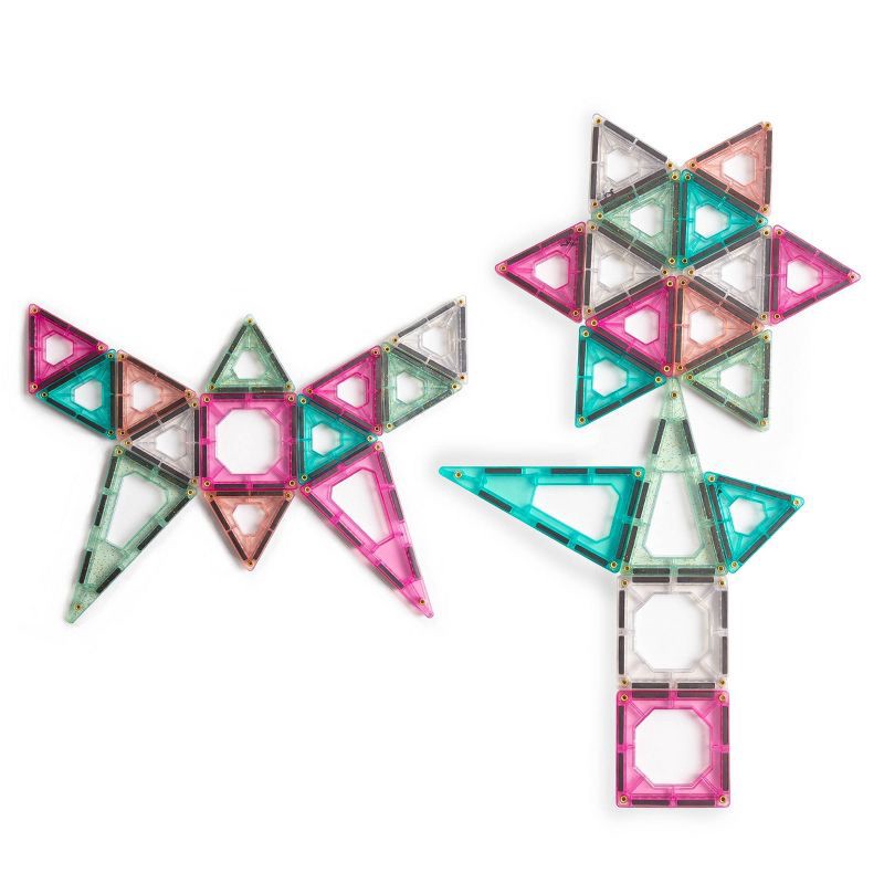 slide 5 of 7, FAO Schwarz Magnetic Tile Set Pastel 40pc: Instruction Guide, Educational Building Set, Creative Thinking, 40 ct