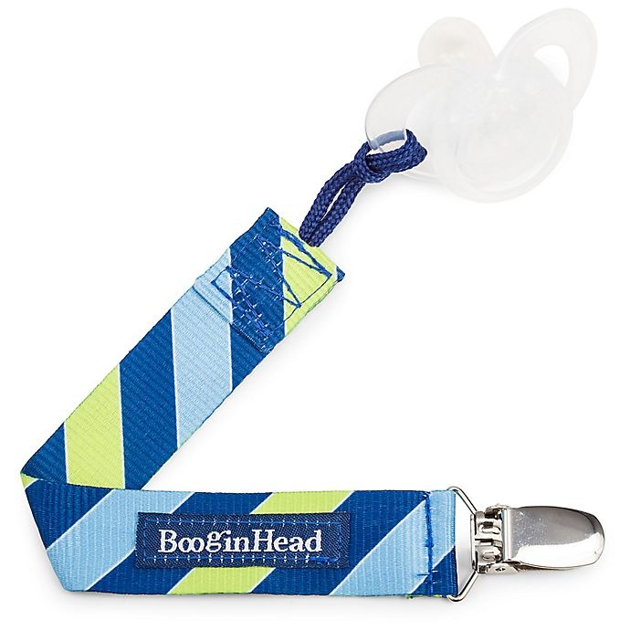 slide 1 of 3, BooginHead PaciGrip Pacifier Strap - Blue/Green Leapfrog, 1 ct