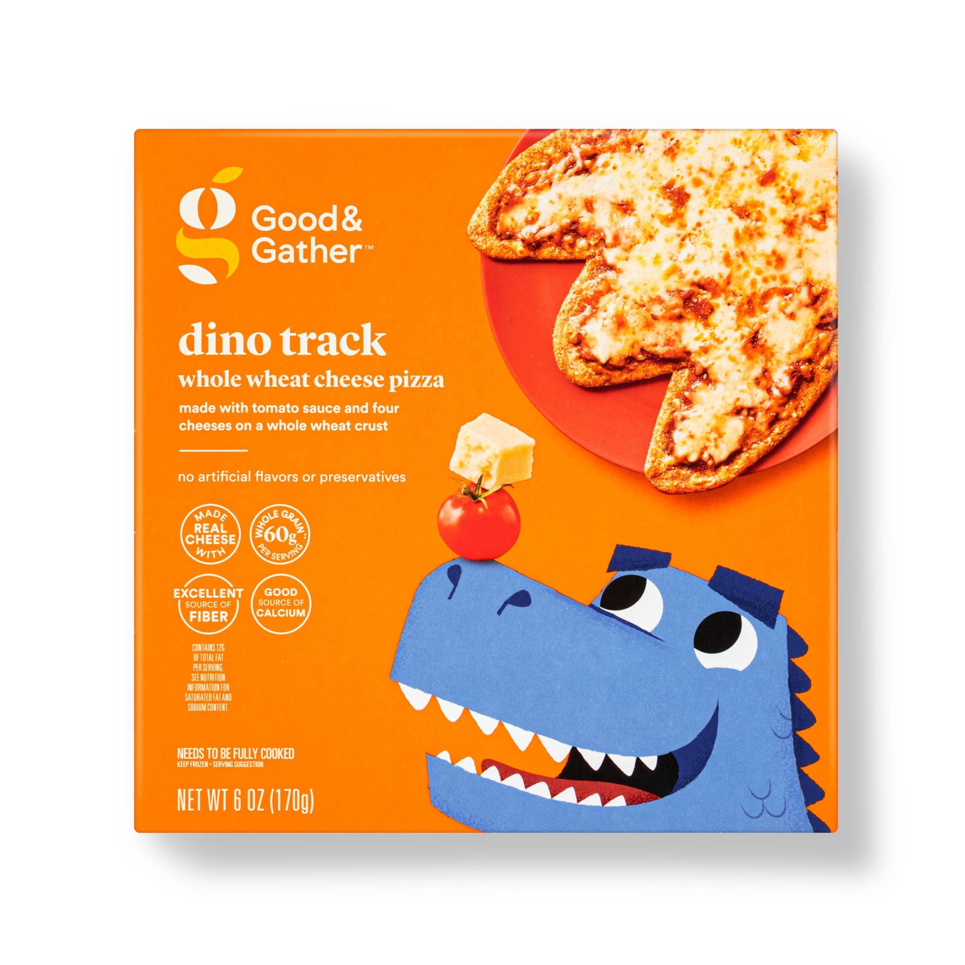 Dino Track Whole Wheat Frozen Cheese Pizza 6oz Good & Gather 6 oz