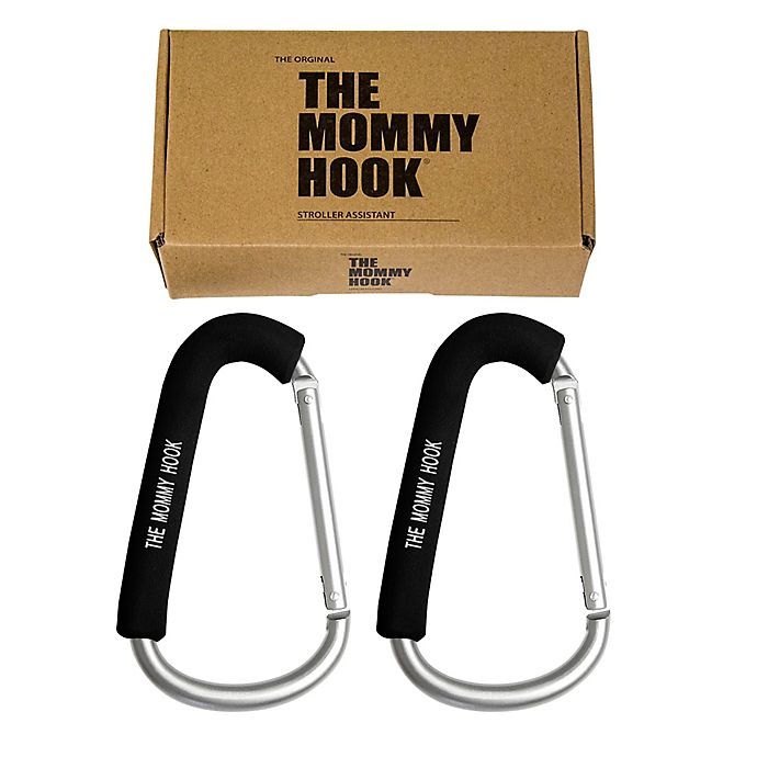 slide 2 of 6, The Mommy Hook Stroller Assistant - Black/Silver, 2 ct