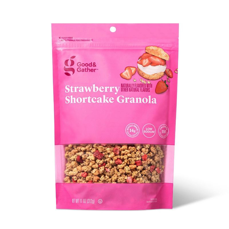 slide 1 of 3, Strawberry Shortcake Granola - 11oz - Good & Gather™, 11 oz