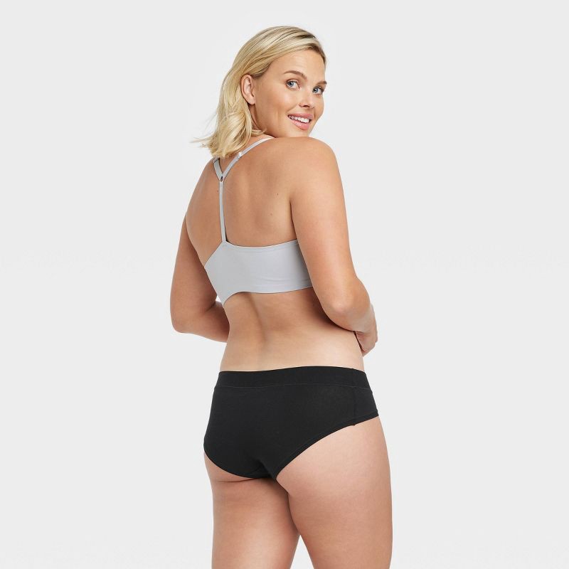 slide 5 of 5, Women's Cotton Comfort Hipster Underwear - Auden™ Black S, 1 ct