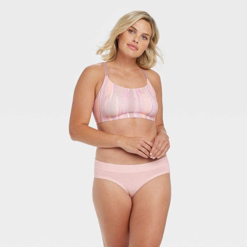 slide 4 of 5, Women's Cotton Comfort Hipster Underwear - Auden™ Pink XL, 1 ct