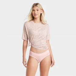 Women's Cotton Comfort Hipster Underwear - Auden™ Pink XL: Lightweight Knit, Low Rise, Pull-On