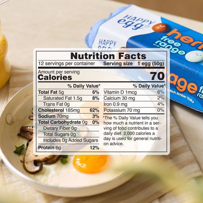 slide 7 of 7, The Happy Egg Co. Happy Egg Co. Free Range Heritage Breed Brown and Blue Eggs - 28oz/12ct, 28 oz, 12 ct