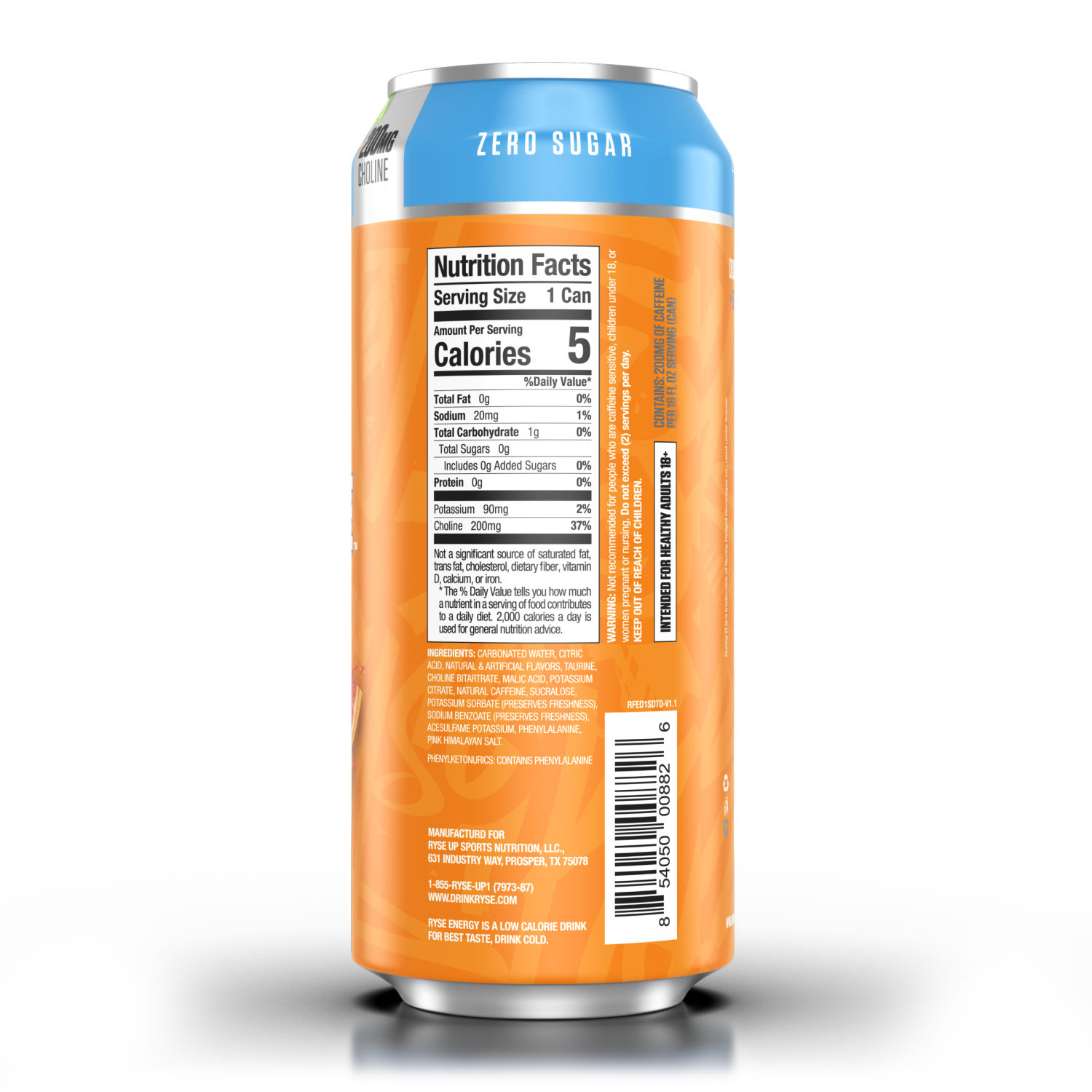 slide 2 of 2, RYSE Fuel SunnyD Energy Drink 16 fl oz, 16 fl oz