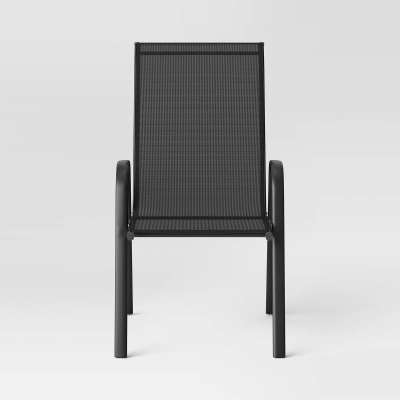 slide 2 of 6, Sling Outdoor Patio Dining Chairs Stacking Chairs Dark Gray - Room Essentials™, 1 ct
