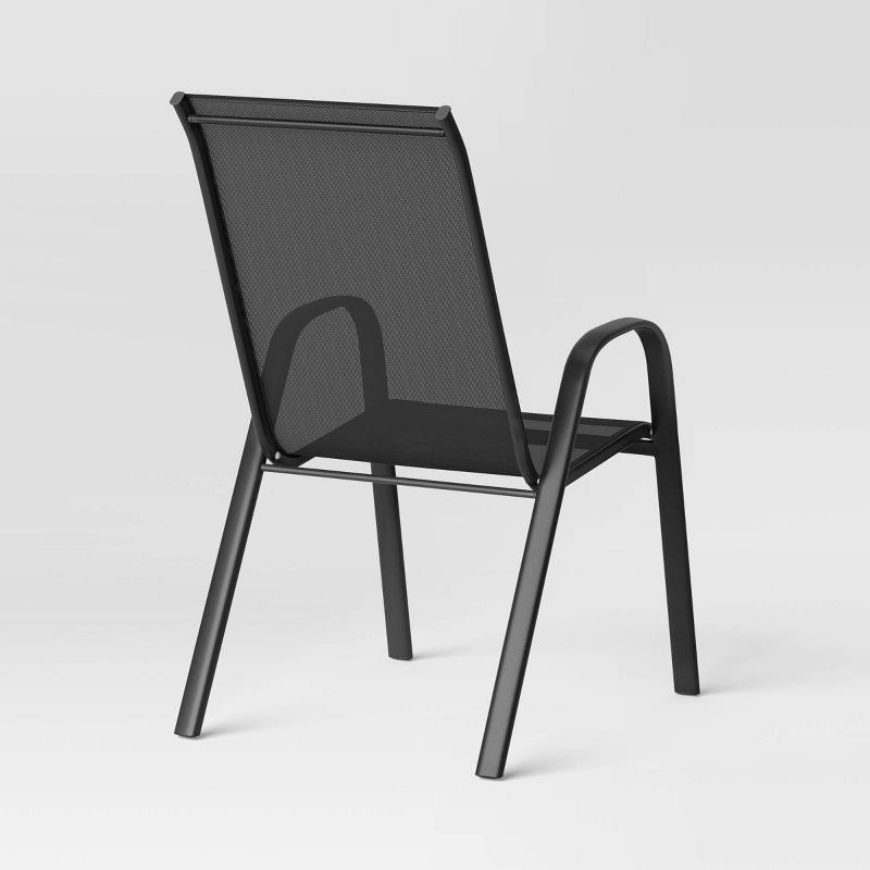 slide 3 of 6, Sling Outdoor Patio Dining Chairs Stacking Chairs Dark Gray - Room Essentials™, 1 ct