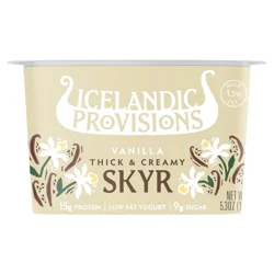 Icelandic Provisions Thick & Creamy Low Fat Vanilla Skyr 5.3 oz