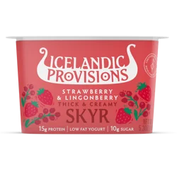Icelandic Provisions Strawberry & Lingonberry Thick & Creamy Low Fat Skyr
