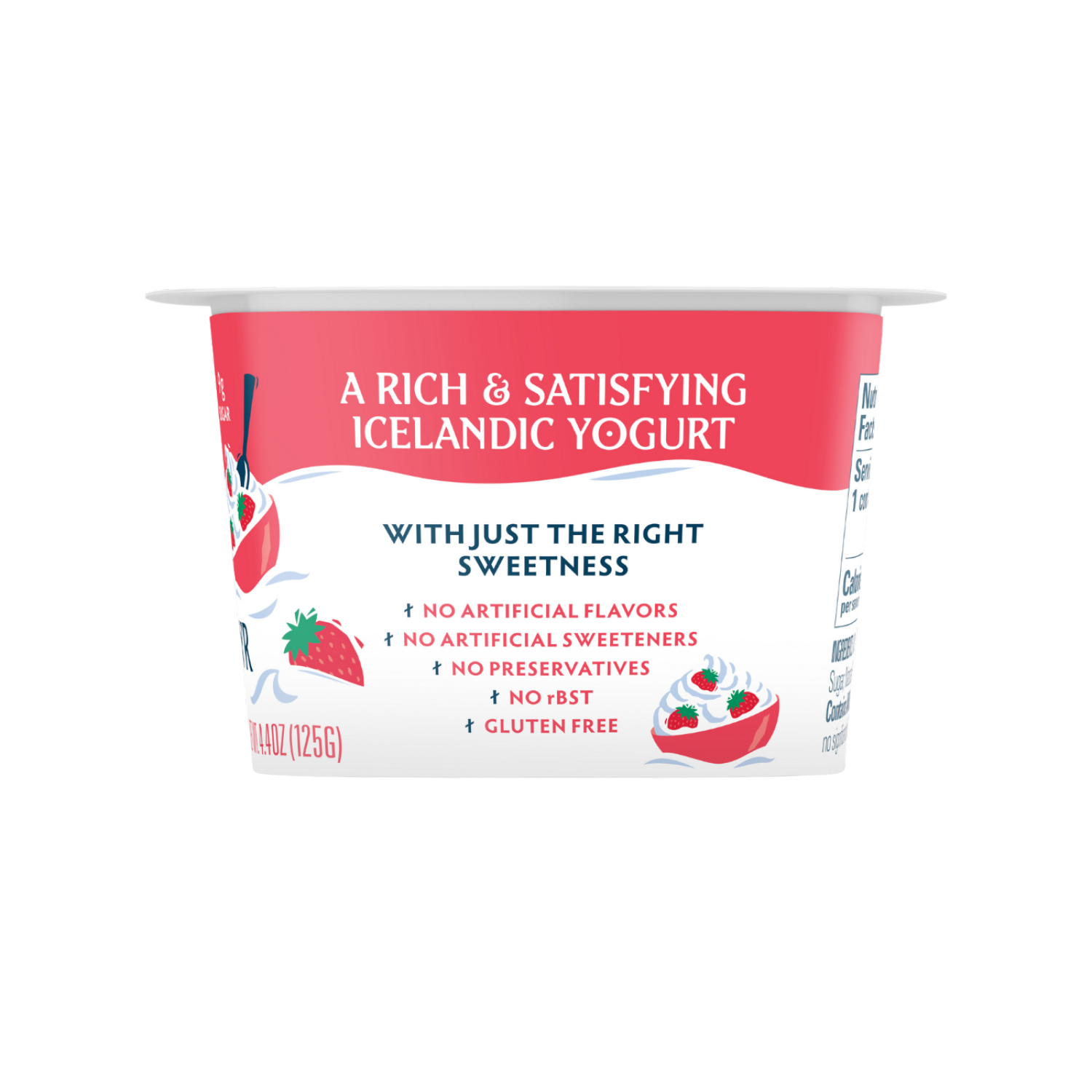 slide 3 of 3, Icelandic Provisions Extra Creamy Strawberries & Cream, 4.4 oz